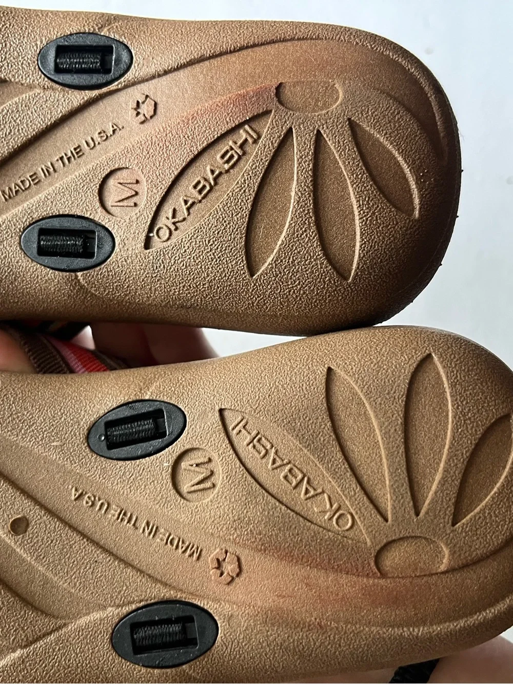 Okabashi Flip Flops Beach Shoes Made USA Women’s M 6 1/2 - 7 1/2